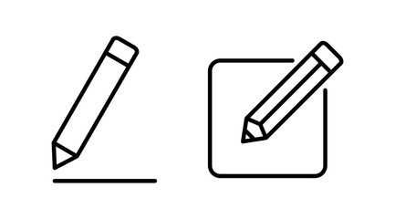 Edit icon vector. edit document sign and symbol. pencil