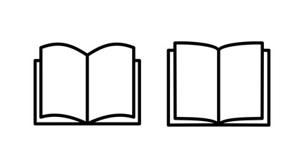 Book icon vector. Open book vector icon.