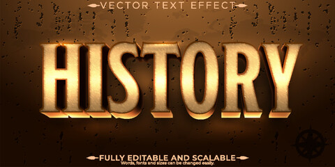 History text effect, editable old and historical text style