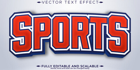 Team sport text effect, editable basketball and football text style