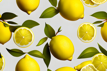pattern with lemon Generative AI