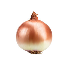 Fresh onion bulb isolated on transparent background Generative AI