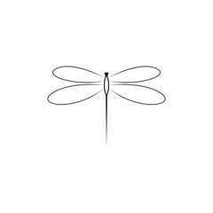 dragonfly logo design vector illustration.