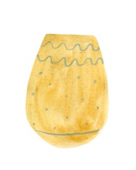 Original watercolor is hand drawn illustration  cute cups for design and print