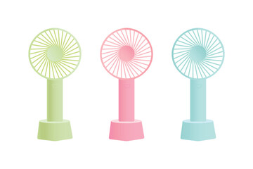 Rechargeable Ultra Mini USB hand fan on white background