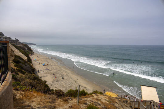 Surfing Rock Piles in Solana Beach California