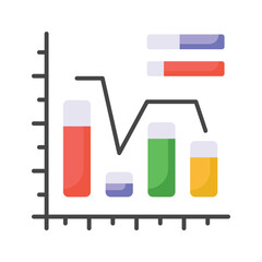 Carefully crafted icon of bar chart in trendy style, premium vector design