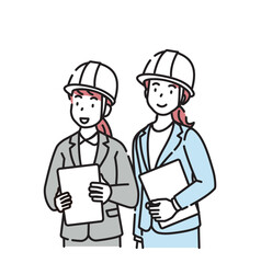 女性　ヘルメット　視察