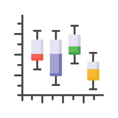 Obraz premium Carefully crafted icon of candlestick chart in trendy style, premium vector design