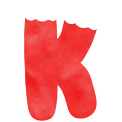 Christmas themed letters, watercolor hand drawn