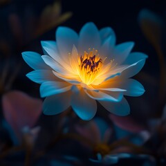 lotus flower in the dark