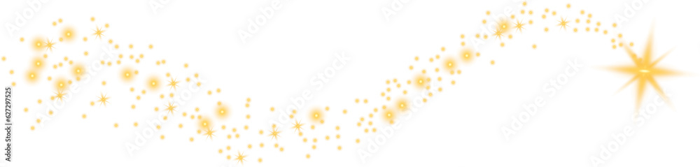 Poster glittering vector dust on a transparent background. golden sparkling lights. christmas holiday glow 