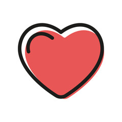 Heart icon. Love symbol