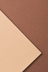 Rough kraft paper background, paper texture brown beige colors. Mockup with copy space for text.