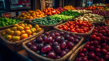 Fresh Market: Organic Fruits, Vegetables & Healthy Produce Store in Barcelona, generative AI