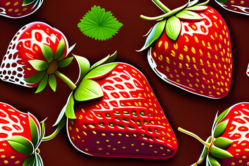 delicate detail strawberry Generative AI