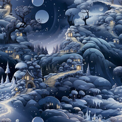 Obraz premium Enchanted Land Seamless background
