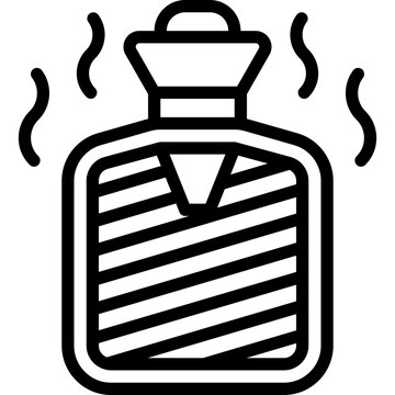 hot water bag line icon