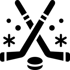 ice hockey solid icon