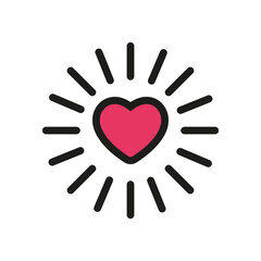 Heart icon. Love symbol