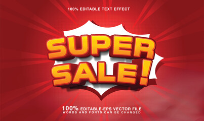 super sale promo editable text