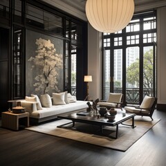 living room interior generative ai 