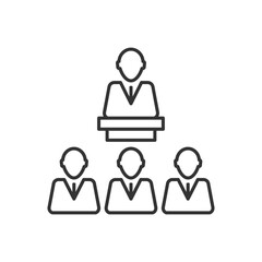 Conference Speech Icon - Team Training Icon