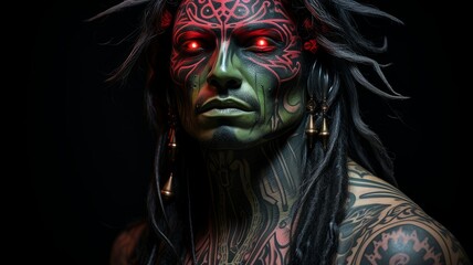 voodoo shaman in tattoo