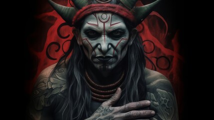 voodoo shaman in tattoo