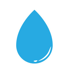 Vector blue water drop. Flat droplet logo shapes 