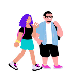 多国籍社会、ダイバーシティをイメージする人々のイラスト
