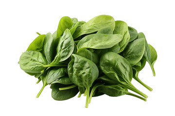 Fresh spinach isolated on transparent background. Generative Ai