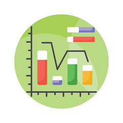 Carefully crafted icon of bar chart in trendy style, premium vector design