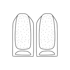 Doodle speakers icon. Hand drawn speakers icon in vector. Speakers illustration. Doodle loudspeakers icon in vector