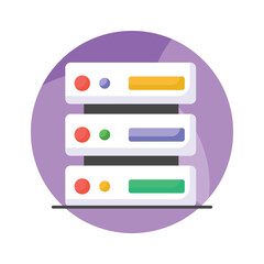 Check this beautifully designed icon of data server in modern style