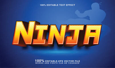 Cartoon ninja text effect