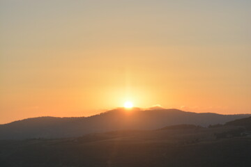 sunrise over the mountains