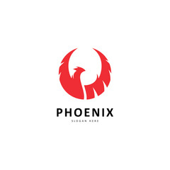 phoenix head logo icon vector template
