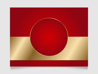 Golden shiny glowing blank Christmas frame
