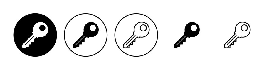 Key icon set. Key vector icon. Key symbol