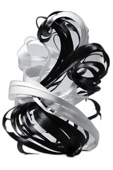 Transparant 3D, Picture: An Immersive Visual Delight with Stunning Depth and Realism, Cable black and white  
