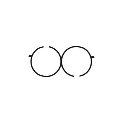 Glassess icon vector flat design