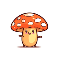  Kawaii Mushroom, cute, svg, sticker, nature, anime, toadstool