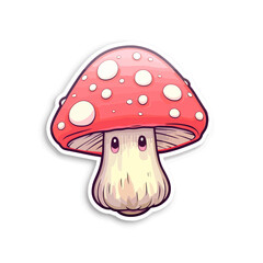  Kawaii Mushroom, cute, svg, sticker, nature, anime, toadstool