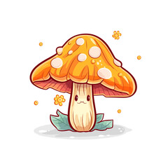  Kawaii Mushroom, cute, svg, sticker, nature, anime, toadstool