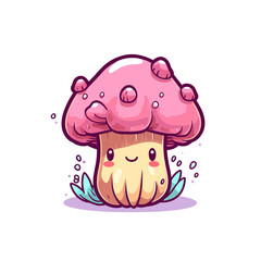  Kawaii Mushroom, cute, svg, sticker, nature, anime, toadstool