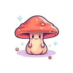  Kawaii Mushroom, cute, svg, sticker, nature, anime, toadstool