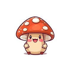  Kawaii Mushroom, cute, svg, sticker, nature, anime, toadstool