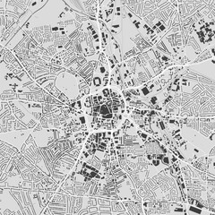 Fototapeta na wymiar Wolverhampton map with buildings