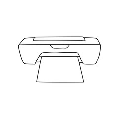  hand drawn vector Printer in doodle cartoon style